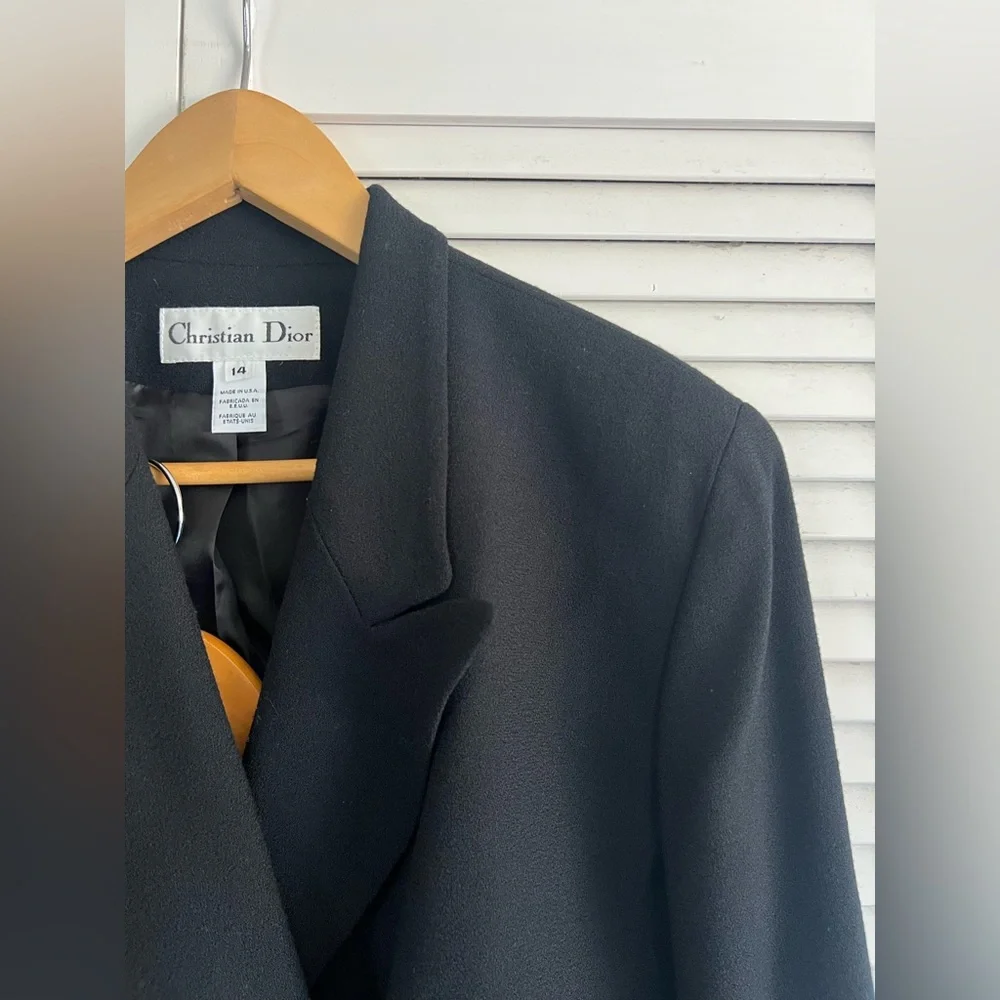 Dior Women's Black Double-Breasted Jacket & Skirt Set